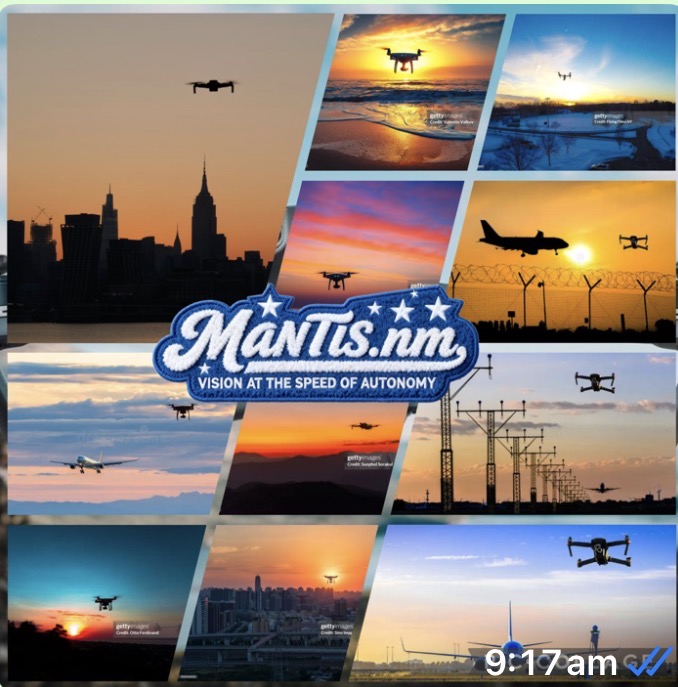 Mantling PicCollage showing drones over cities, airports and landscapes